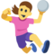 Woman Playing Handball emoji on Facebook